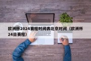 欧洲杯2024赛程时间表北京时间（欧洲杯24日赛程）